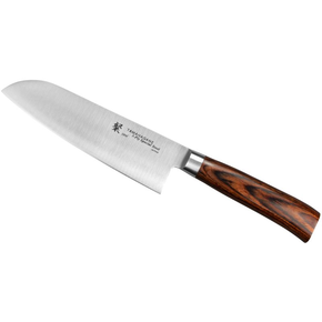 Nóż Santoku 17,5cm | TAMAHAGANE, SAN Brown