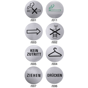 Tabliczka samoprzylepna ze stali nierdzewnej, piktogram &quot;Dla palących&quot; | CONTACTO, 7663/011