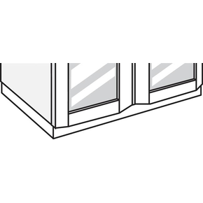 Sokl z nerezové oceli - kompletní ze 3 stran ke skříňce 1-dvéřové 700 L INOX, 700 L GLASS, 700 L VIP | MEATICO, PA1800