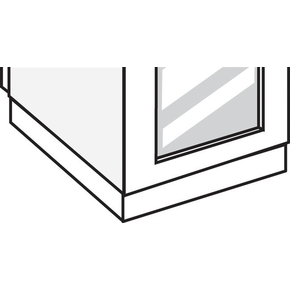 Sokl z nerezové oceli - kompletní ze 4 stran na skříně 1-dvéřové 700 L VIP PANORAMA | MEATICO, PA1820