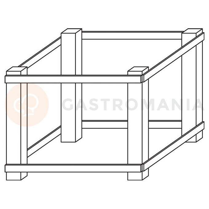 Podstawa do pieca Ideck 105.105 H=900 mm | MORETTI FORNI, MFS105.105/90