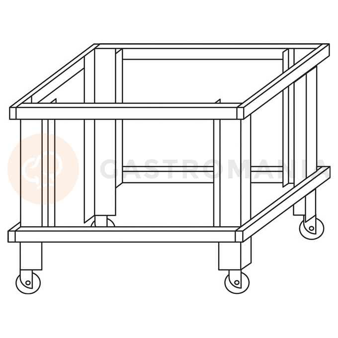 Podstawa na kołach do pieca S120 H=950 mm | MORETTI FORNI, MFS120S95