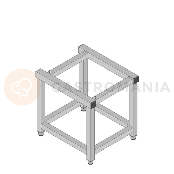 Podstawa z regulowanymi nóżkami, pod 2 Turbopiece ORACLE, ze stali nierdzewnej, 480x560x500 mm | LAINOX, OSR50