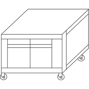 Podstawa z komorą rozrostu na kołach do pieca P120 A H=800 mm | MORETTI FORNI, MFP120ASL80