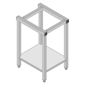 Podstawa z półką i regulowanymi nóżkami, pod Turbopiec ORACLE, ze stali nierdzewnej, 480x560x850 mm | LAINOX, OSR85