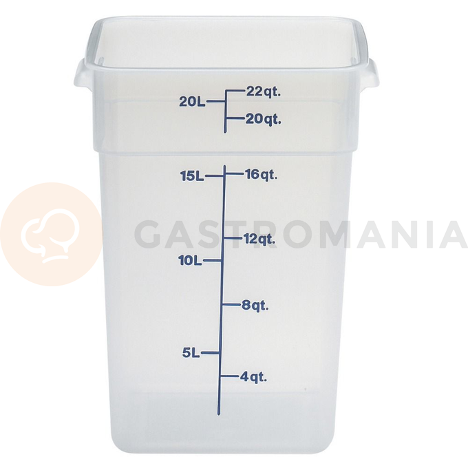 Průhledná polypropylenová nádoba 20, 8 l | CAMBRO, CAMSQUARE