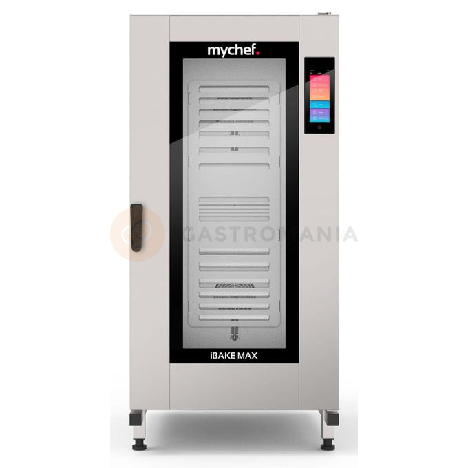 Plynový konvektomat, pekařský s vozíkem, automatický systém mytí, 16x600x400 mm, 70 kW, 230 V | MYCHEF, iBake MAX 16G