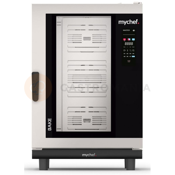 Plynový konvektomat, pekařský, automatický systém mytí, 10x600x400 mm, 20 kW, 230 V | MYCHEF, BAKE MASTER 10G