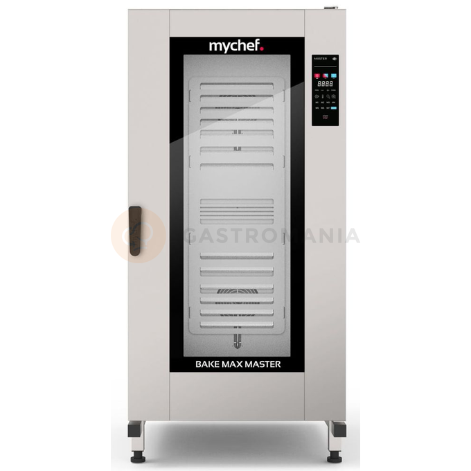 Plynový konvektomat, pekařský s vozíkem, automatický systém mytí, 16x600x400 mm, 70 kW, 230 V | MYCHEF, BAKE MAX MASTER 16G