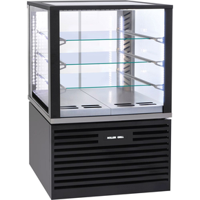 Witryna chłodnicza, cukiernicza, oświetlenie LED, czarna, 325 l | ROLLER GRILL, 777430