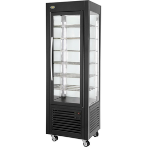 Cukrářská chladící vitrína, osvětlení LED, černá 360 l | ROLLER GRILL, 777451