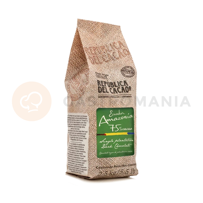 Hořká čokoláda 75% Ecuador Amazonia 250 g | REPUBLICA DEL CACAO, 20048-025