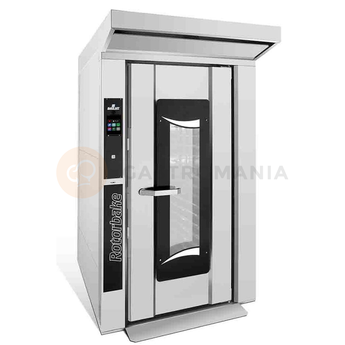 Plynová otočná pekařská pec, 18 plechů 600x800 mm, 64 kW, 1300x1939x2504 mm | BAKE OFF, Rotorbake T8 18T Master Pro