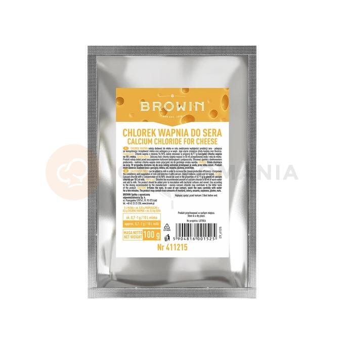 Chlorid vápenatý na výrobu sýrů - 100 g | BROWIN, 411215