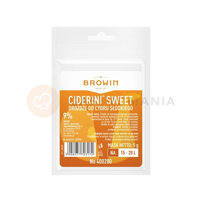 Ciderové kvasnice Ciderini Sweet, 5 g | BROWIN, 400200