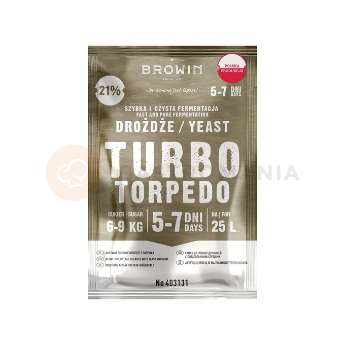 Lihovarnické kvasnice Turbo Torpedo 5-7 dní 21% 100 g | BROWIN, 403131