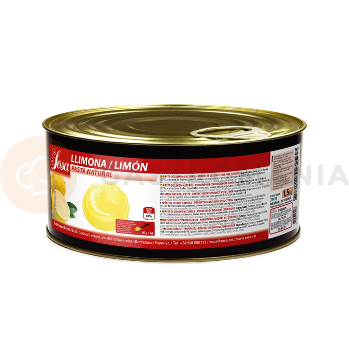 Citronová pasta, koncentrovaná 1,5 kg | SOSA, 37411