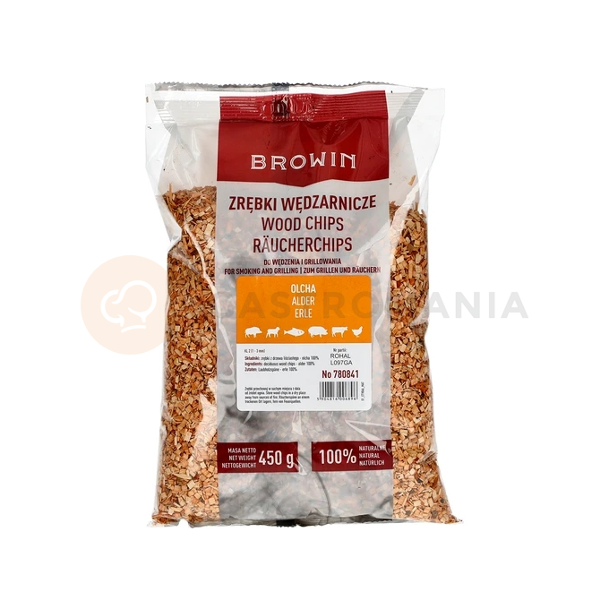 Štěpky na uzení/grilování, olše, 450 g, kl. 2 | BROWIN, 780841