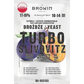 Lihovarnické kvasnice Turbo Slivovitz, 62 g | BROWIN, 403155