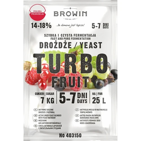 Vinné kvasnice Turbo Fruit 5-7 dní, 40 g | BROWIN, 403150