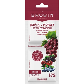 Kvasnice se živinami pro červená vína, 17 g | BROWIN, 400535