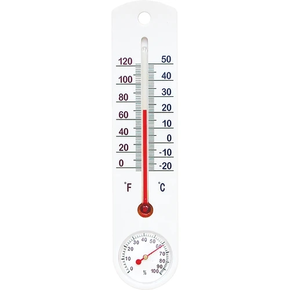 Univerzální teploměr, bílý s vlhkoměrem (-20 st. C do +50 st. C) 25 cm | BIOTERM, 025300