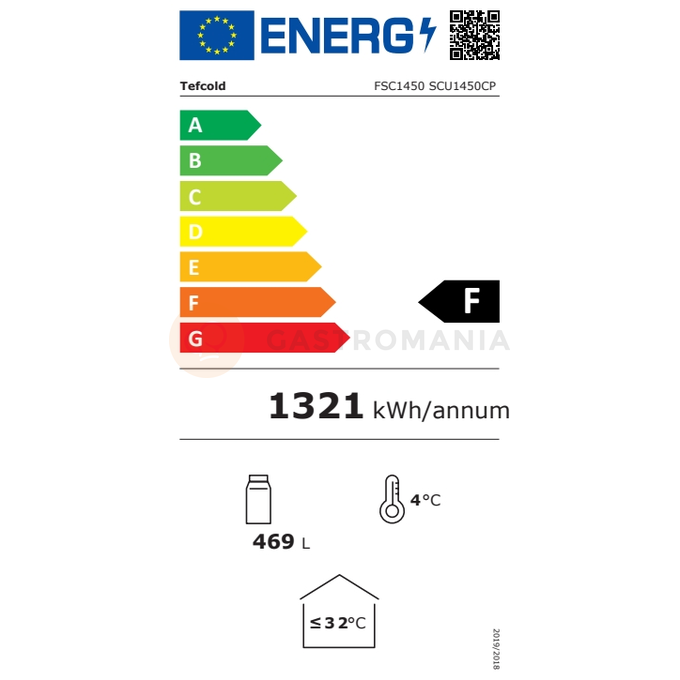 Jednodrzwiowa szafa chłodnicza ze szklanymi drzwiami | TEFCOLD, SCU 1450 CP