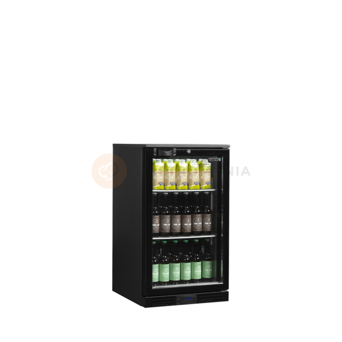 Minibar prosklené křídlové dveře, černá | TEFCOLD, DB106H