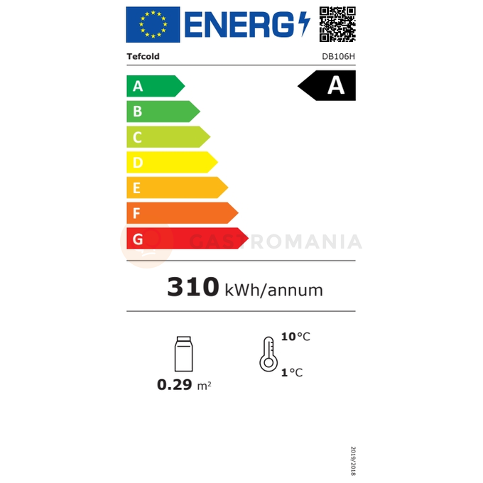 Minibar prosklené křídlové dveře, černá | TEFCOLD, DB106H