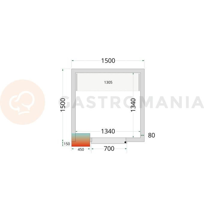 Panely ke stavebnicovým boxům 80 mm | TEFCOLD, CR 150x150x220