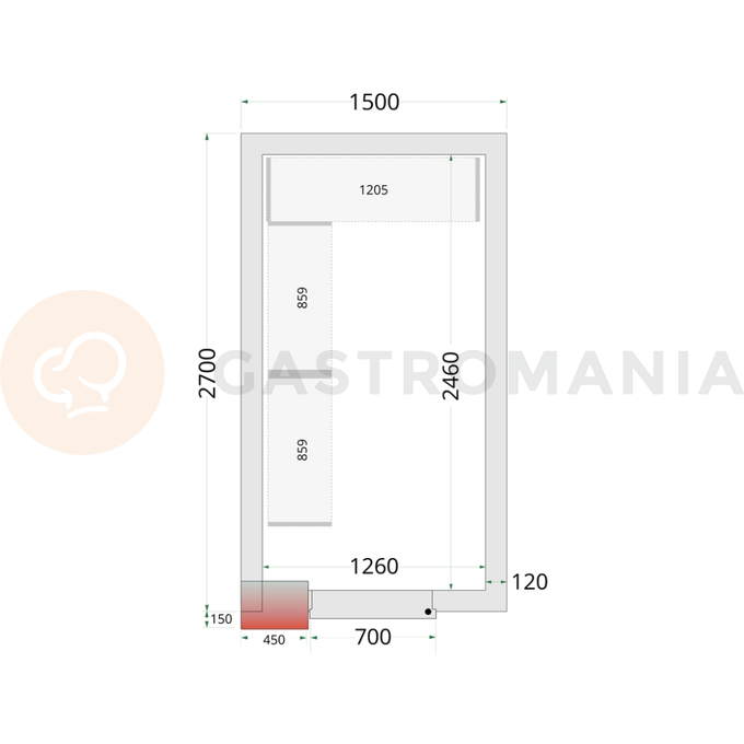 Panely ke stavebnicovým boxům s 120 mm izolací | TEFCOLD, CR 150x270x220