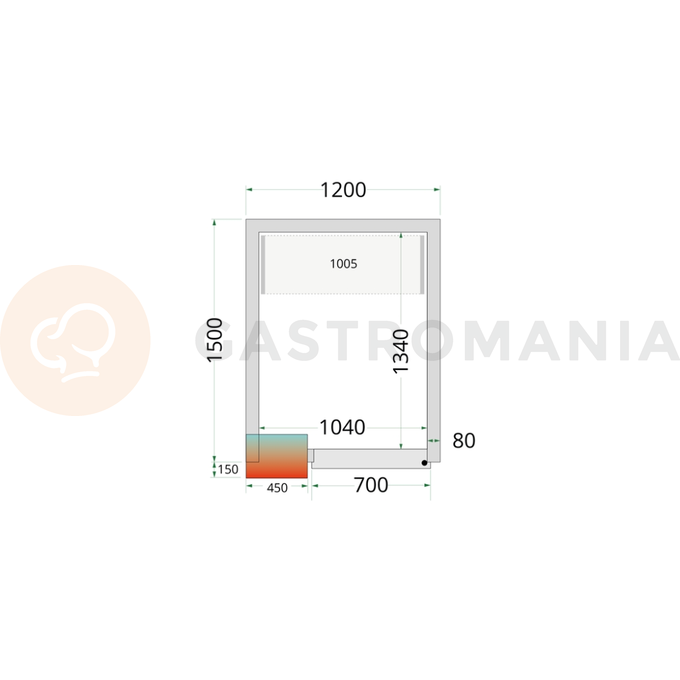 Panely ke stavebnicovým boxům s 80 mm izolací | TEFCOLD, CR 120x150x220