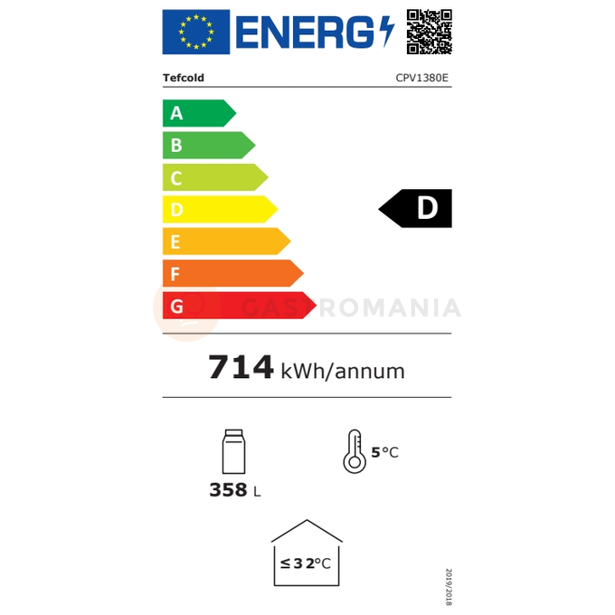 Prosklená chladicí skříň vhodná pro chlazení vína | TEFCOLD, CPV 1380E