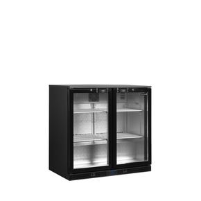 Minibar prosklené křídlové dveře, černá | TEFCOLD, DB201H