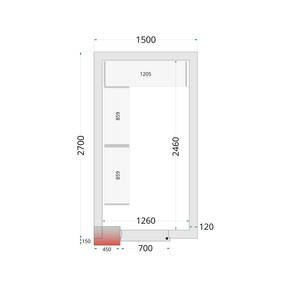 Panely ke stavebnicovým boxům s 120 mm izolací | TEFCOLD, CR 150x270x220