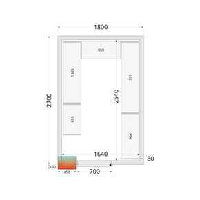 Panely ke stavebnicovým boxům s 80 mm izolací | TEFCOLD, CR 180x270x220