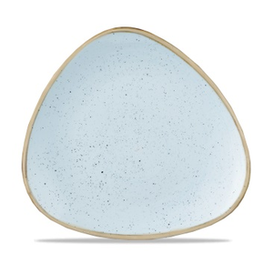 Porcelánový talíř ve tvaru trojúhelníku, ručně zdobený 26,5 cm | CHURCHILL, Stonecast Duck Egg Blue