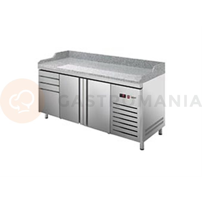 Chlazený pizza stůl 800 mm CZ 400x600 mm 2017x800x850 mm | ASBER, ETP-8-200-24 HC LR GR