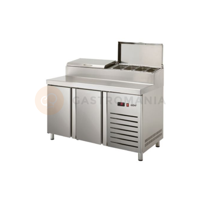 Kombinovaný stůl na pizzu 800 mm CS 400x600 mm 1342x700x1050 mm | ASBER, ETPZ-8-150 HC 90NS GN 1/4