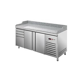 Chlazený pizza stůl 800 mm CZ 400x600 mm 2017x800x850 mm | ASBER, ETP-8-200-24 HC LR GR