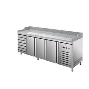 Chlazený stůl na pizzu 800 mm CZ 400x600 mm 2542x800x850 mm | ASBER, ETP-8-250-37 HC GR