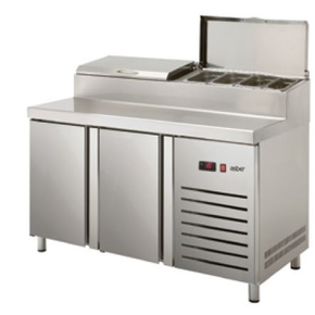 Kombinovaný stůl na pizzu 800 mm CS 400x600 mm 1342x700x1050 mm | ASBER, ETPZ-8-150 HC 90NS GN 1/4