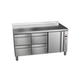 Chladicí stůl 700 mm se zásuvkami GN 1/1 bez agregátu 1492x700x850 mm | ASBER, ETP-7-147-14 R HC SB40 Essenzial Line