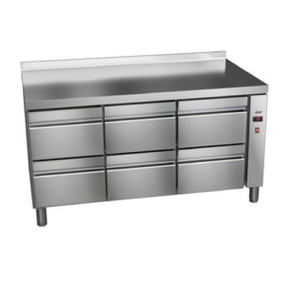 Chladicí stůl 700 mm se zásuvkami GN 1/1 bez agregátu 1492x700x850 mm | ASBER, ETP-7-147-06 R HC SB40 Essenzial Line