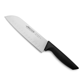 Nůž Santoku s kuličkovým hrotem, černý, 314 mm | ARCOS, Niza