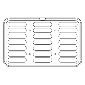 Płyta do opiekacza Cookmatic Maxi do eklerów 126x32 mm u góry, 123x30 mm u dołu, wys. 15 mm, 21 ciasteczek | PAVONI, MAXI38