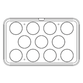 Płyta do opiekacza Cookmatic Maxi na krążki śr. górna 90 mm, śr. dolna 87 mm, wys. 20 mm, 11 ciasteczek | PAVONI, MAXI45