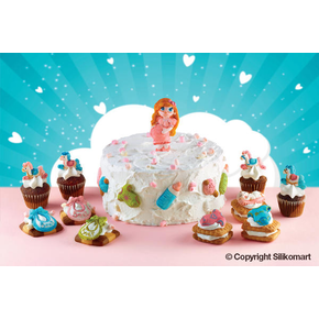 Forma na cukrovou hmotu SLK 1014 - baby shower, 170x90x15 mm | SILIKOMART, SlK1000 Baby Shower