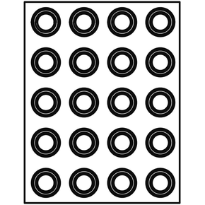 Mikroperforovaná forma na moučníky a dezerty - 300x400 mm, 20 ks x 36/48x16 mm, 22 ml - FF4301S | PAVONI, Formasil