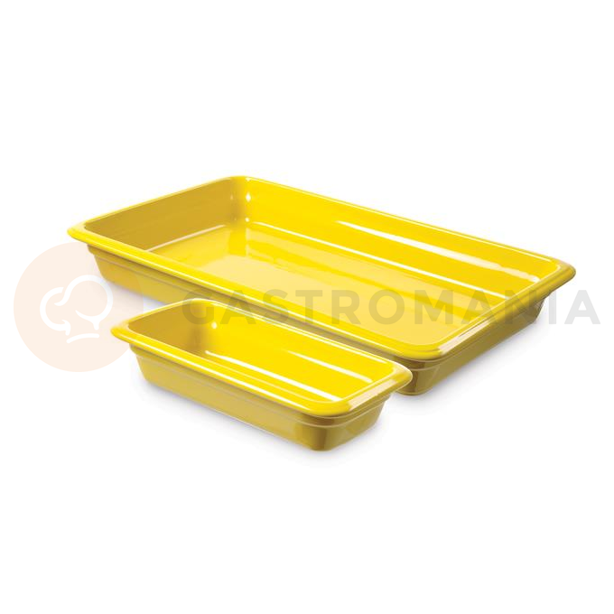 Pojemnik z porcelany GN 2/3 65 mm, żółty | FINE DINE, 783290